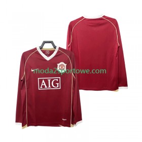 Koszulka Manchester United 2006 2007 Retro Domowe Stroje Piłkarskie Długi Rękaw